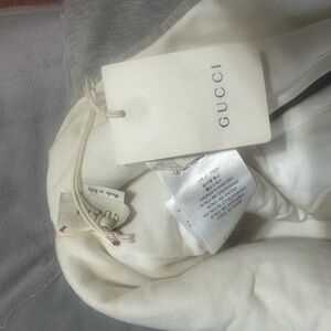 Gucci Gray and  Ivory car seat cover with hood and tags